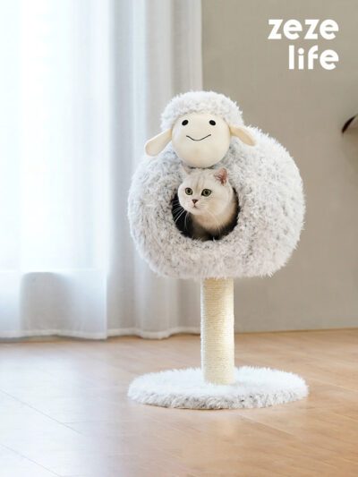 Sheep Cat Condo & Llama Cat Tree