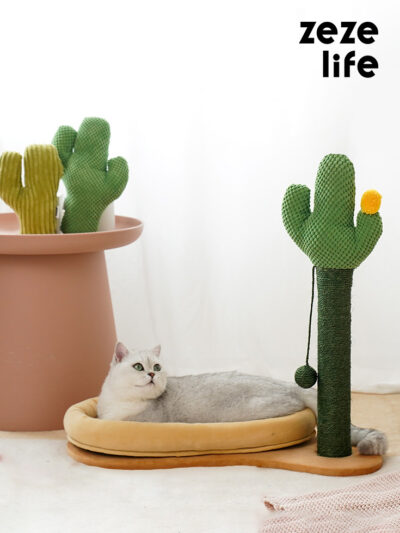 Cactus Scratching Post with Bed
