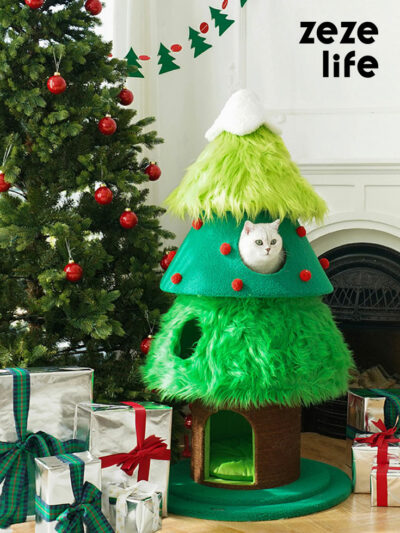 Christmas Tree Cat Tower & christmas cat tree