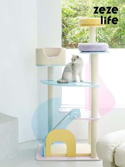 Macarons Color Acrylic Sheet Cat Tree