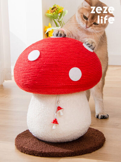 Red Mushroom Cat Scratcher