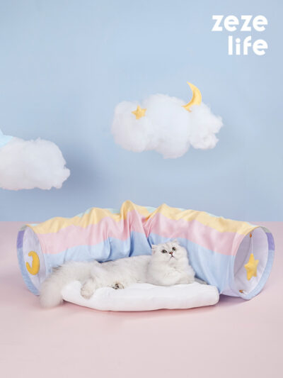 Rainbow Cat Tunnel Bed