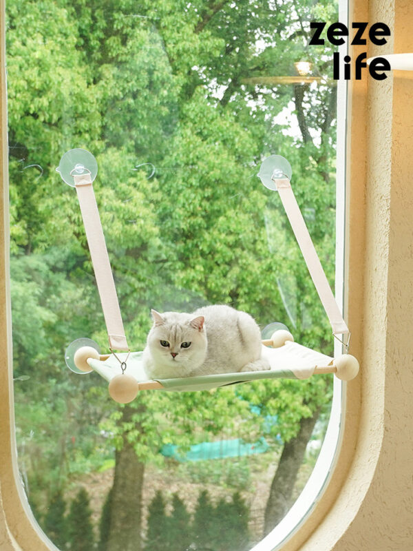 Wood Window Cat Hammock ZezeLife