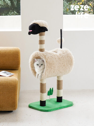 Black Face Sheep Cat Tree - Cute Llama Cat Tree