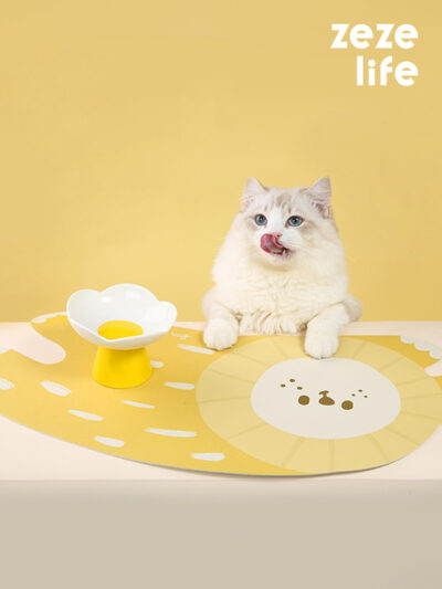 Running Animal Cat Food Mat