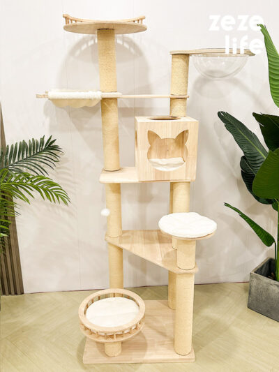 Cat Paradise Solid Wood Cat Tree