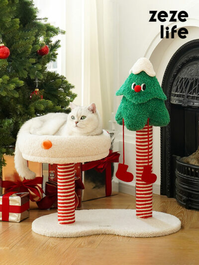 Cedar Cat Tree & christmas cat tree