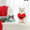 Cat Christmas Costumes: Christmas & Heart-shaped Cat Bib