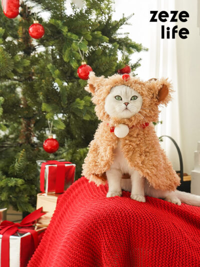 Elk Cape Cat Clothes - Cat Christmas Costumes