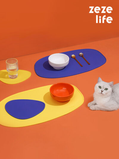 Geometric Silicone Cat Food Mat