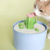 Cactus Flower Cat Water Fountain