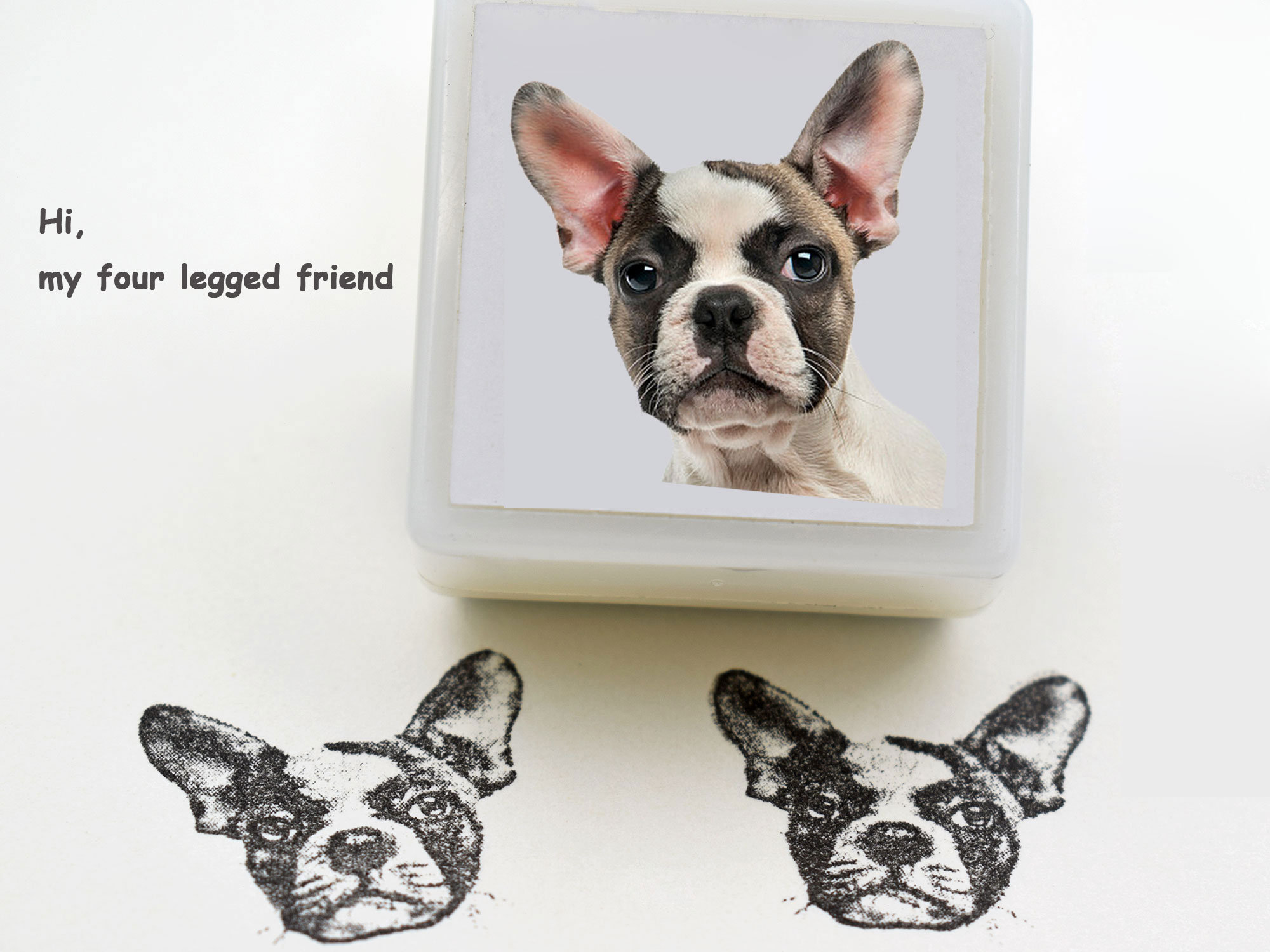 Customized Pet Portrait Stamp - Personalized Rubber Stamp for Cat or Dog  Lovers,Custom Portrait Stamp,Custom Ink Stamp,Create Your Own Stamp