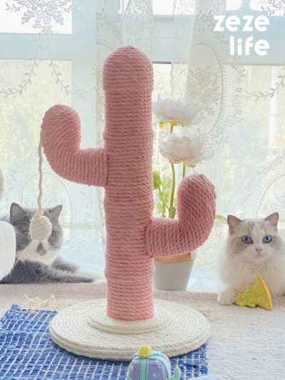 Pink Cactus Cat Scratching Post & pink cactus cat scratcher