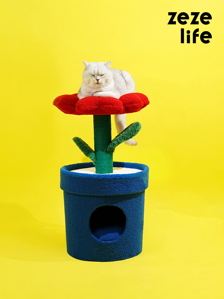 Potted Flower Cat Condo