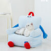 Big-Eyed Blue Hug Cat Couch