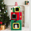 Stacked Christmas Gift Box Cat Condo - Christmas Cat House