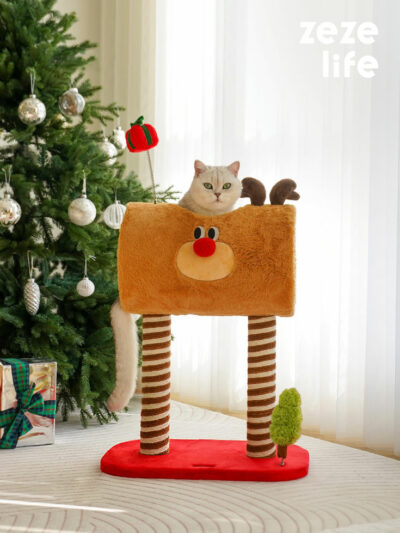 Christmas Deer Cat Tree - Christmas Cat Tree