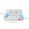 Blue and White Striped Cat Couch