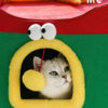 Foldable Christmas Gift Box Cat Bed - Christmas Cat Bed