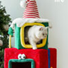 Stacked Christmas Gift Box Cat Condo - Christmas Cat House