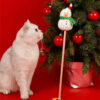 Christmas Snowman Catnip Cat Wand Toy