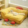 Adorable Big-eyed Yellow Cat Sofa