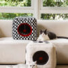 Black and White Checkered Cat Bed &Dice Cat Cave Bed