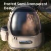 Frosted Semi-Transparent Cat Spaceship Backpack