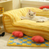 Adorable Big-eyed Yellow Cat Sofa