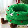 Christmas Wreath Shaped Cat Bed