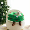 Christmas Wreath Shaped Cat Bed