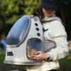 Frosted Semi-Transparent Cat Spaceship Backpack