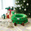 Christmas Wreath Shaped Cat Bed