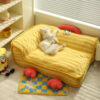 Adorable Big-eyed Yellow Cat Sofa