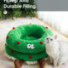 Christmas Wreath Shaped Cat Bed