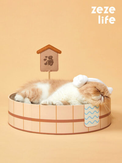 Japanese-Style Hot Springs Cat Scratcher Bed