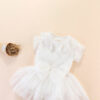 White Embroidered Princess-style Wedding Cat Dress