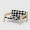 Wooden Checkered Cat Armchair