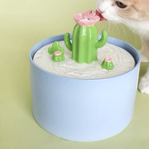 Cactus Flower Cat Water Fountain