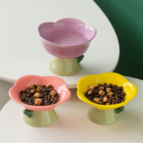 Tulip Ceramic Cat Bowls