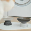 White & Black Glass Cat Bowls