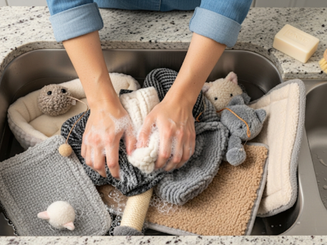 ow to Clean a Cat Bed Without a Washing Machine image