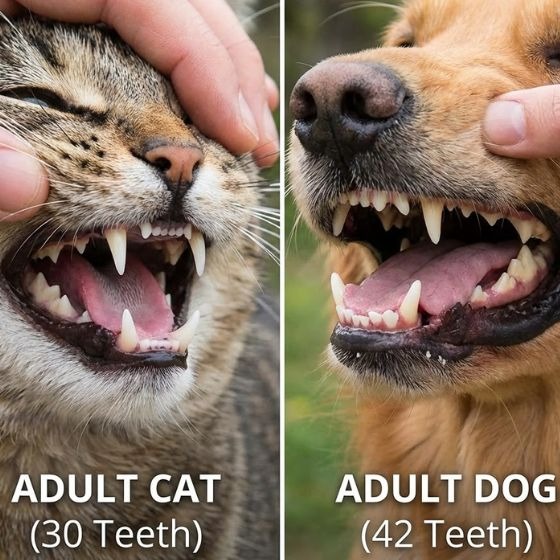 How Many Teeth Does an Adult Cat Have Compared to Dogs? image