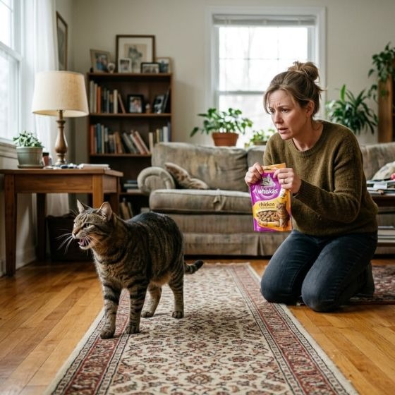 Cat Pacing Back and Forth Meowing Loudly image