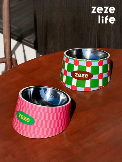 Stainless Steel Slanted Pet Bowl (2)