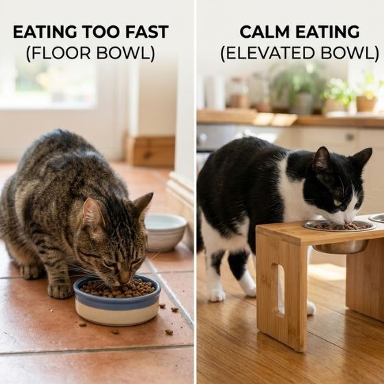Do Raised Cat Bowls Reduce Vomiting? image