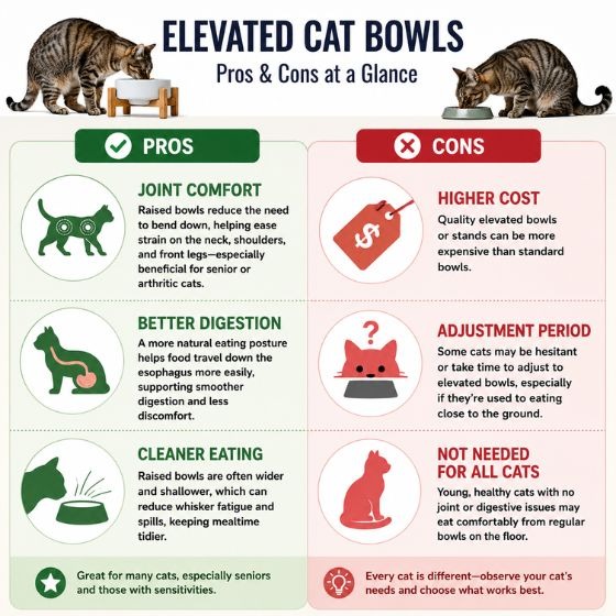 Raised Cat Bowls Pros and Cons image