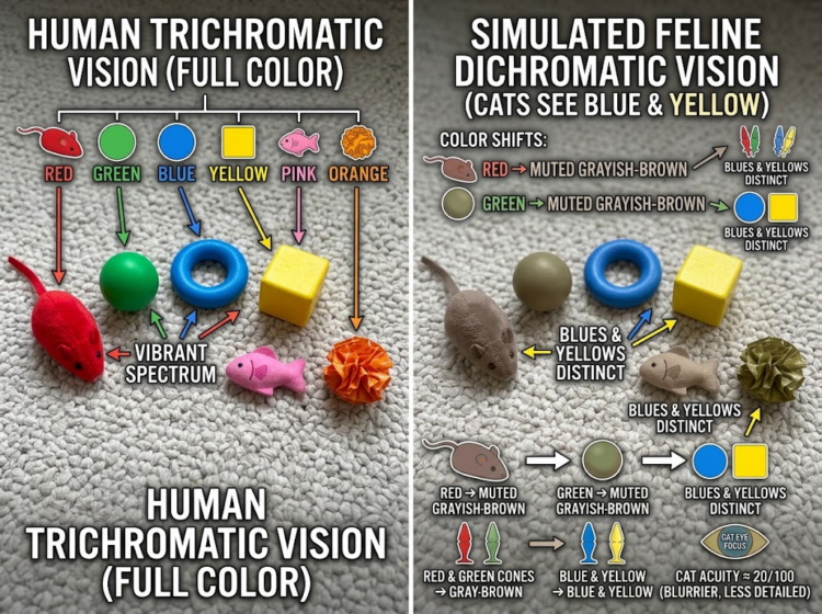 How Do Cats See Toy Colors? image