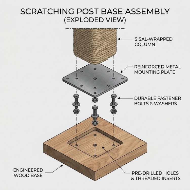 sturdy-scratching-post-fasteners-and-internal-hardware image