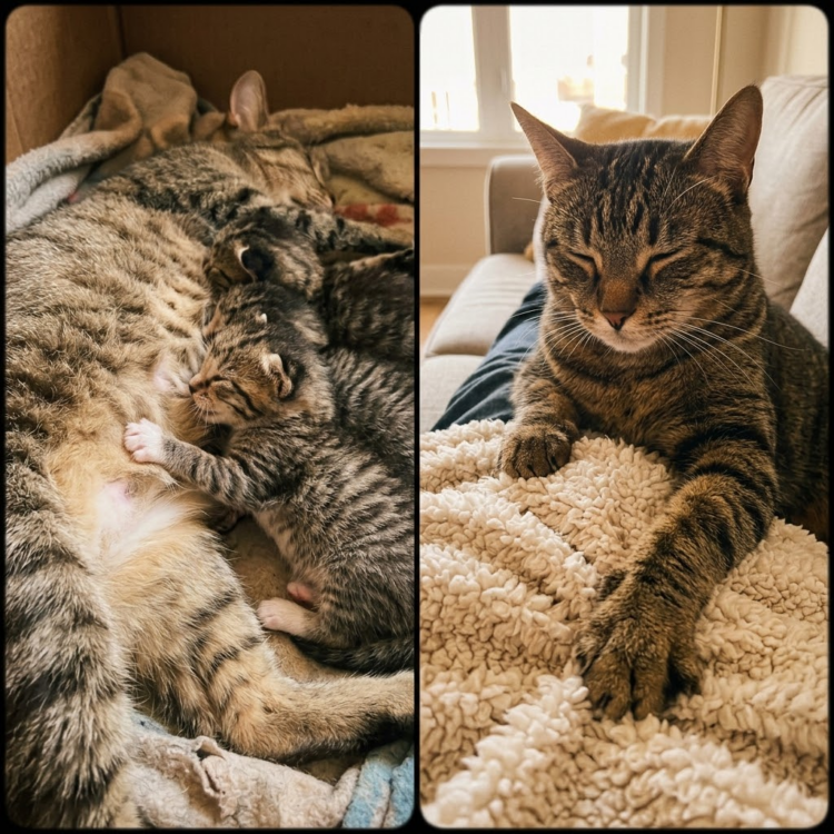 kitten-nursing-instinct-kneading-blankets image